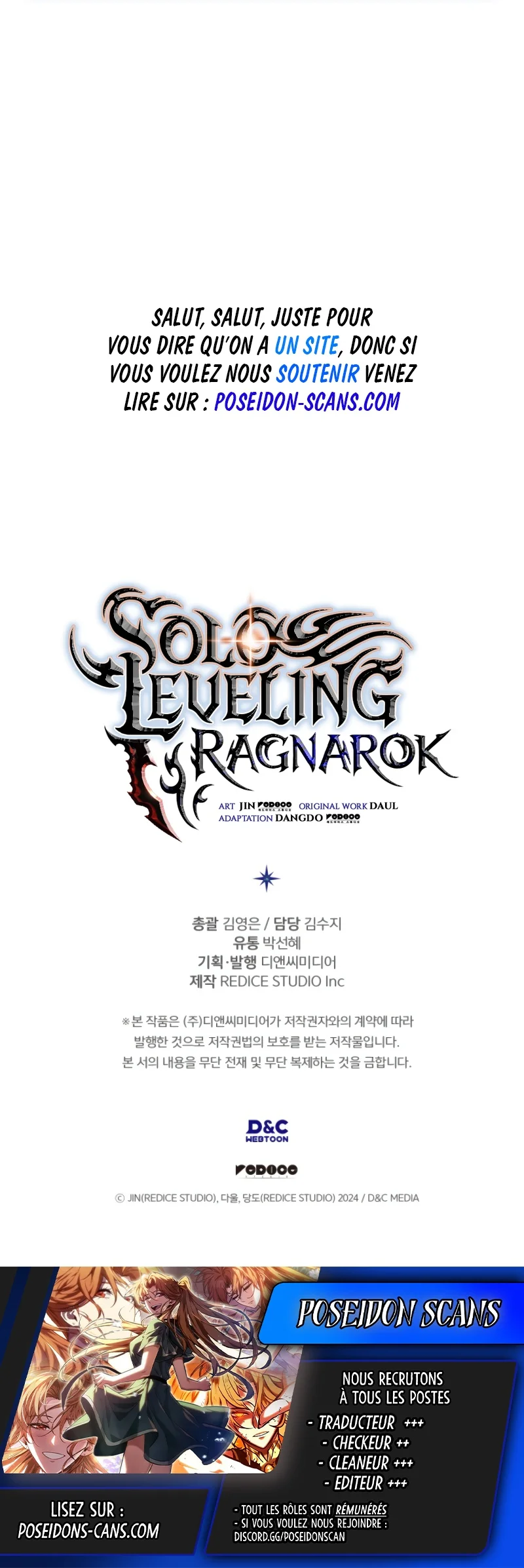 Read Solo leveling Ragnarok VF Manga Online
